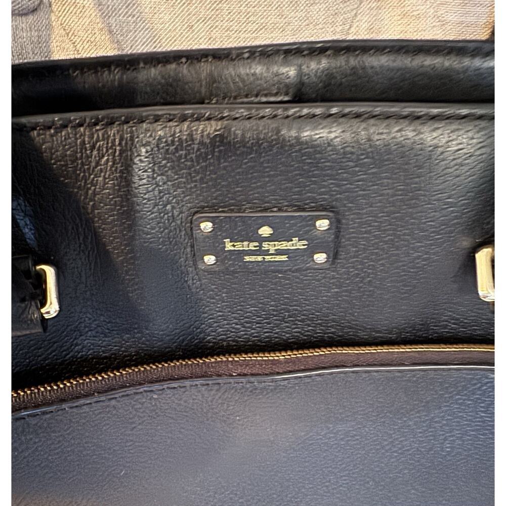 Kate Spade New York Maeve Grove Street Black Leather Tote - Picture 2 of 14